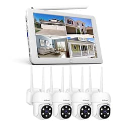 Kit NVR Srihome 4 camaras IPC030 PTZ Wifi 2MP NVR NVS009 con pantalla 8CH