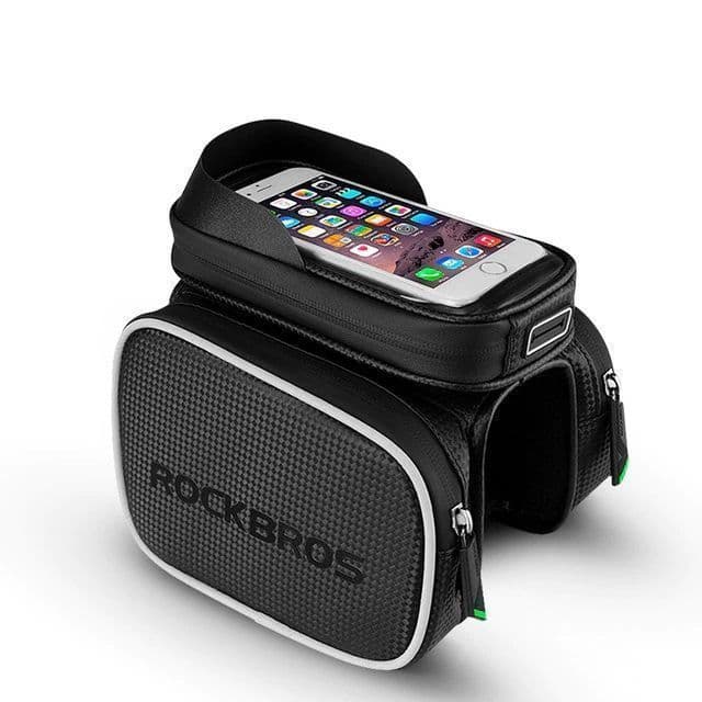 Bolso para bicicleta con soporte para telefono Rockbros 009-4 Negro M