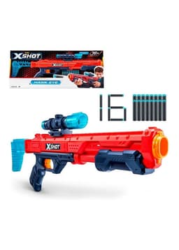 Lanzador de dardos X SHOT Hawk Eye 16 dardos espuma