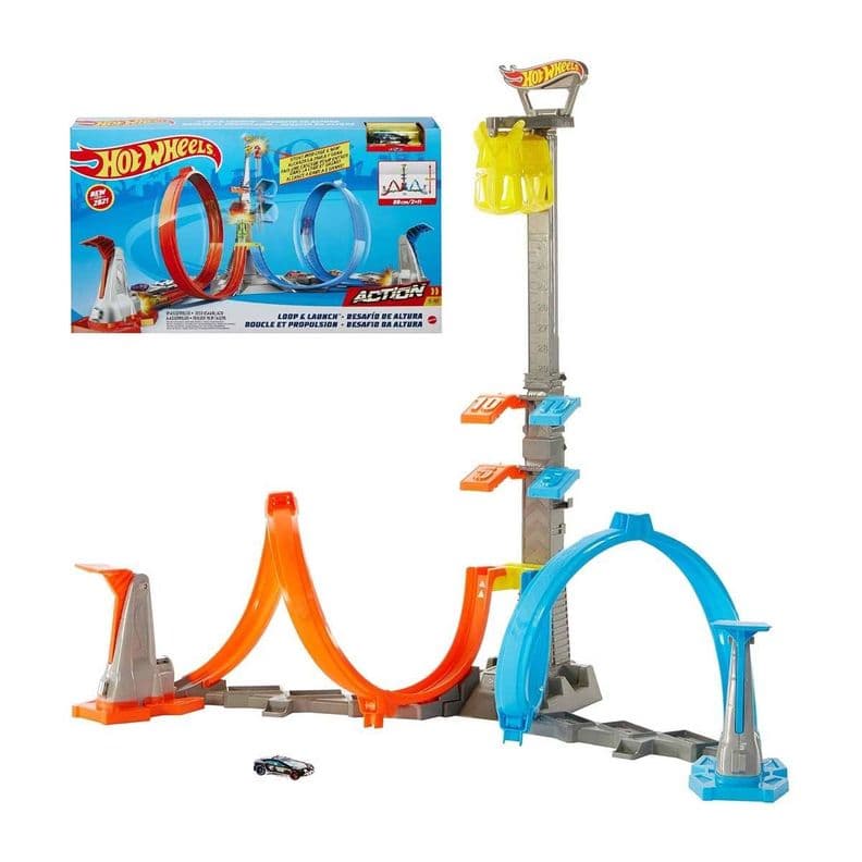 Pista Hot Wheels 1:64 desafio de altura
