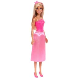 Muneca Barbie Royal Refresh vestido rosa y accesorios