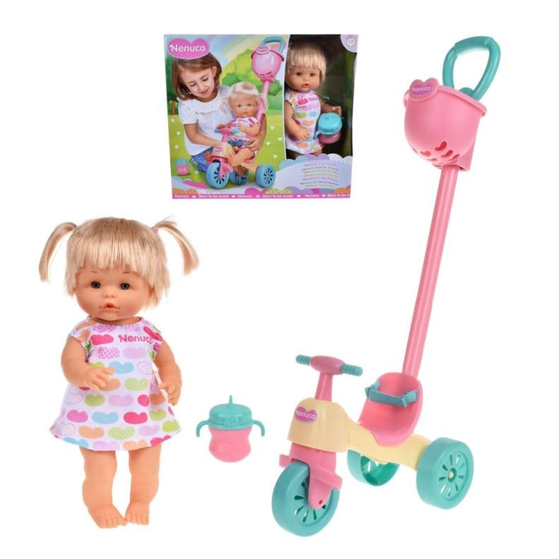 Muneca Nenuco 35 cm con triciclo y accesorios