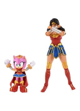 SET 2 FIGURAS DE 6 Y 13 CM SONIC DC COMICS - AMY WONDER WOMAN