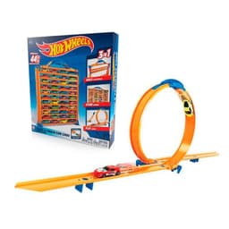 Pista Hot Wheels 3 en 1 guarda autos y construccion