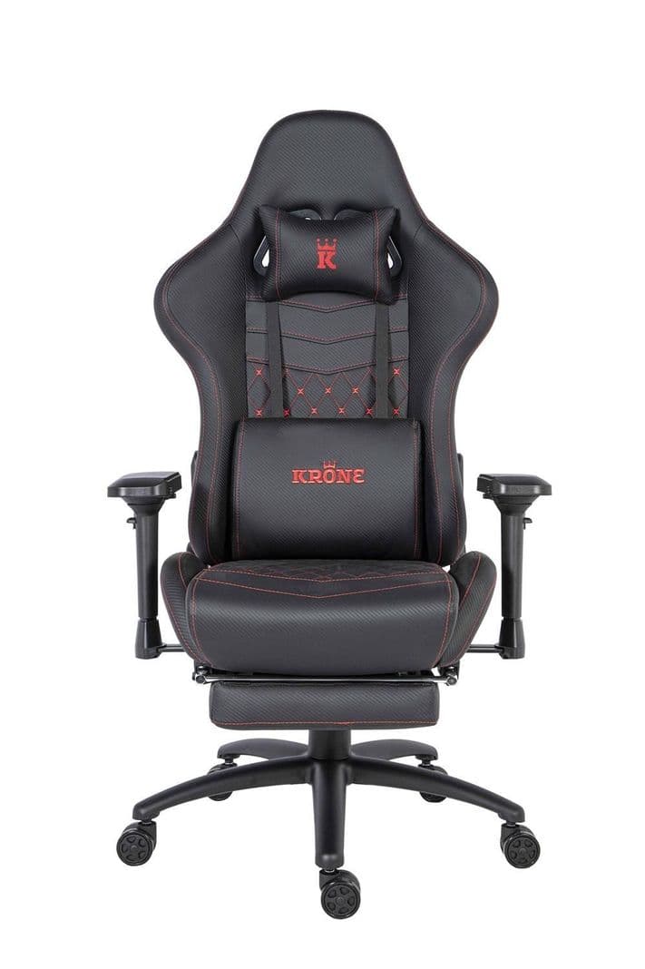 Silla Gamer Oficina Krone XL PRO Reclinable + Masaje + Apoyapies