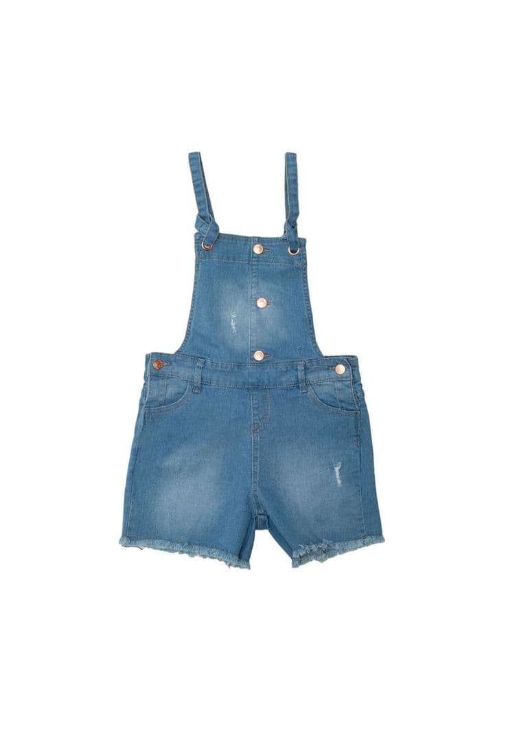 Jardinera Nina Denim Pillin Azul 14 anos