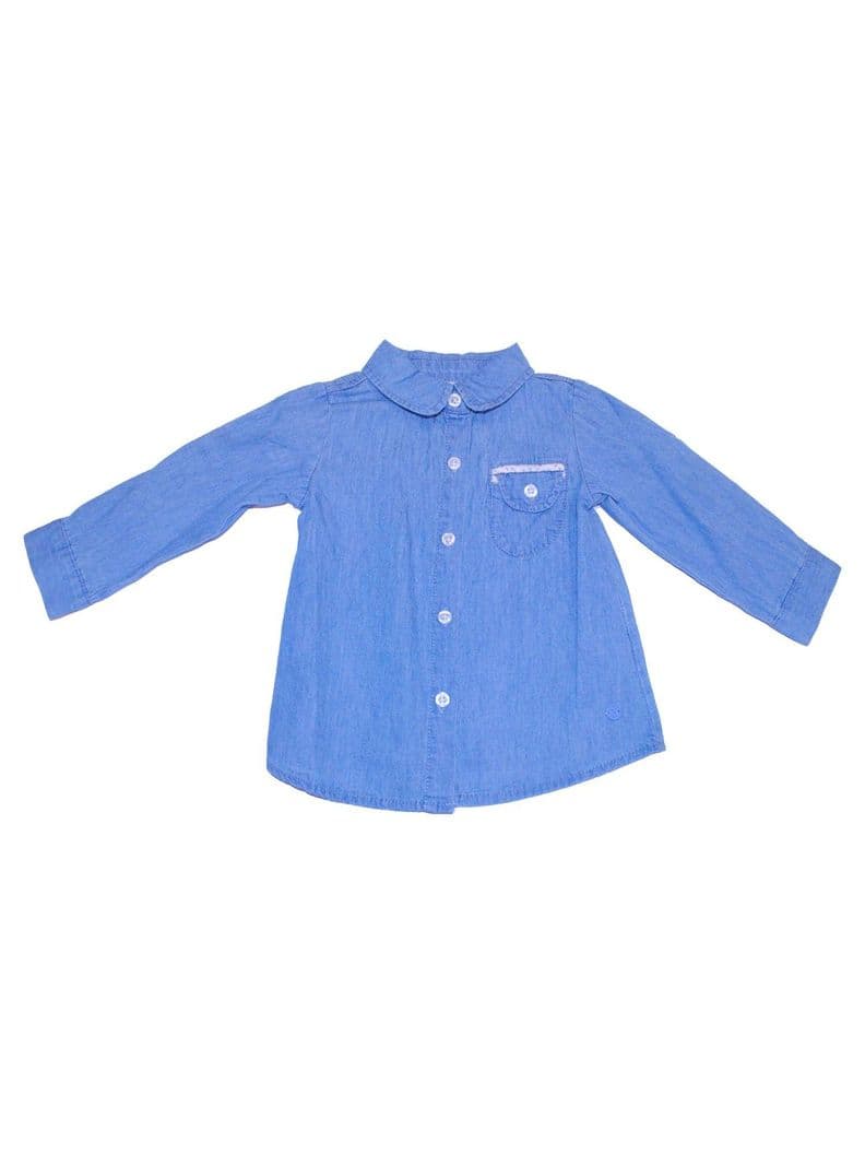Camisa Bebe Nina Azul Pillin 9 A 12 Meses