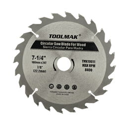 Disco Sierra Circular 7 1/4 PulG 24 Dientes Tmk