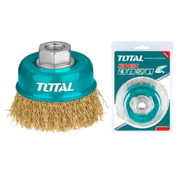 Escobilla Copa Rizada 100mm Esmeril Total Tac31041