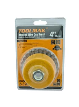Escobilla Copa Trenzada Torcida 100mm Esmeril Tmk