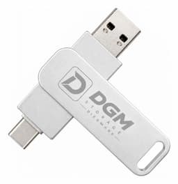 Pendrive Diegmark 64GB USB 3 0 y USB C OTG para PC y Celular Plata
