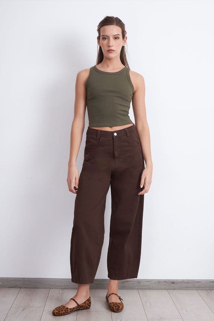 Jeans Corte Barrel Cafe Nicopoly S
