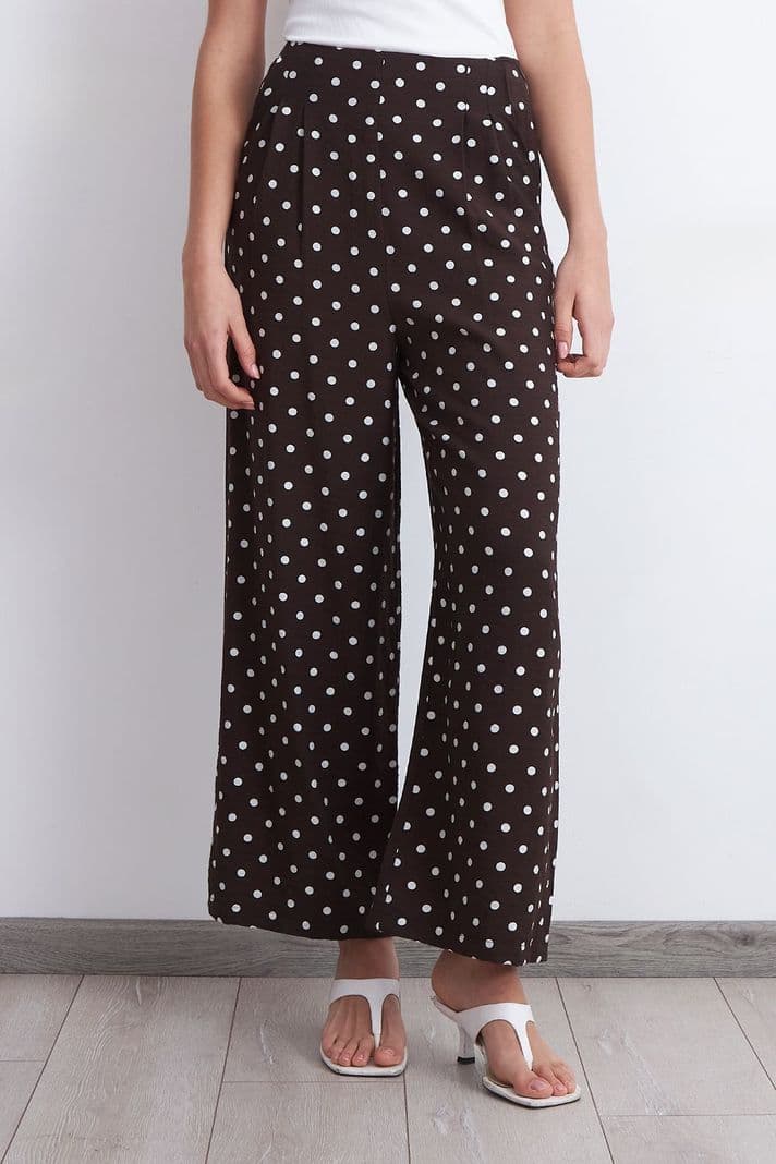 Pantalon Rectos Puntos Cafe Nicopoly S