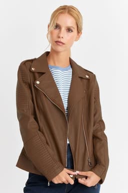 Chaqueta Ecocuero Tipo Biker Cafe Nicopoly S