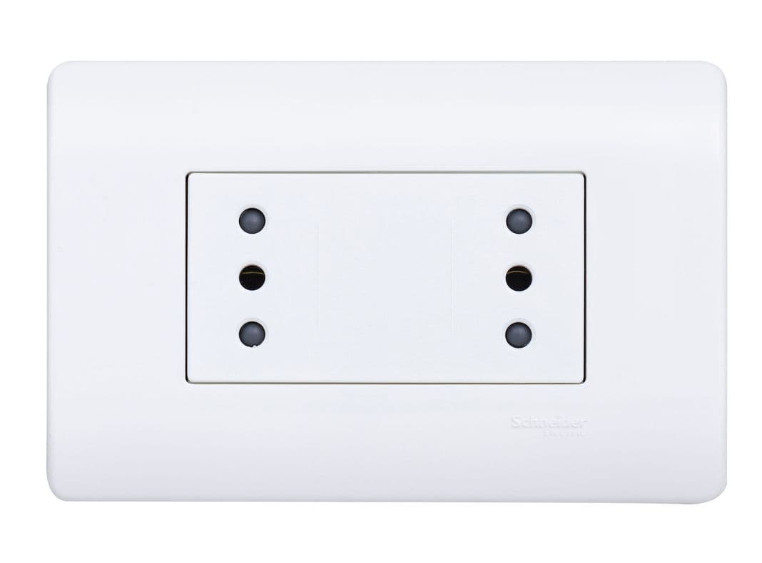 Placa armada con toma corriente duplex 2M Genesis Schneider