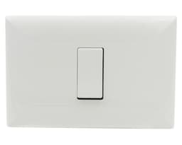 Pulsador simple placa armada Linea S17 blanco