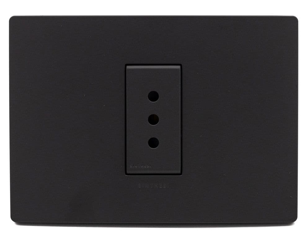 Toma corriente simple S33 10A 2500W noir mate