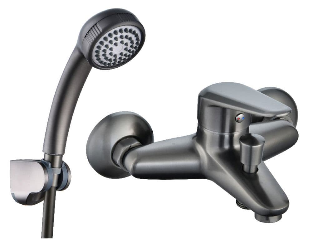 Monomando de tina ducha Euro gun metal