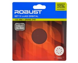 Lija orbital Grano 240 125 mm 5 unidades