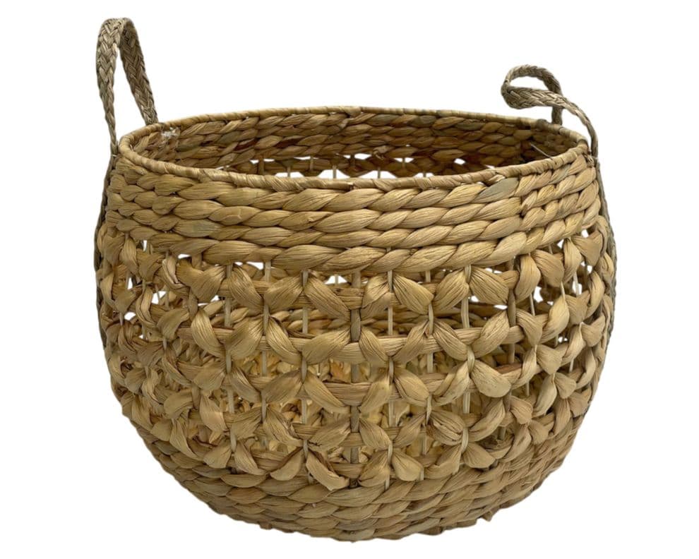 Canasto Fibra natural redondo 43 cm