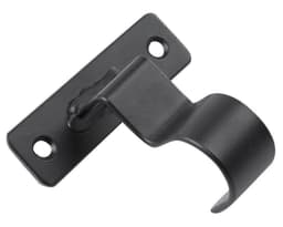 Soporte cortina simple para techo fierro 1'' 1un negro