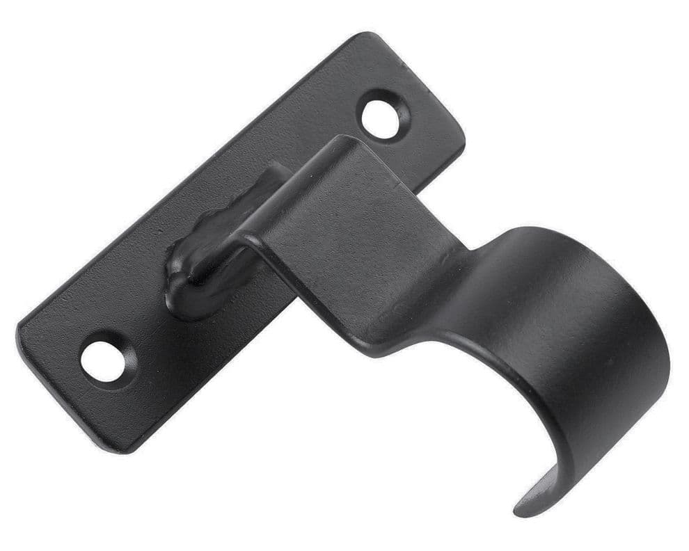 Soporte cortina simple para techo fierro 1'' 1un negro