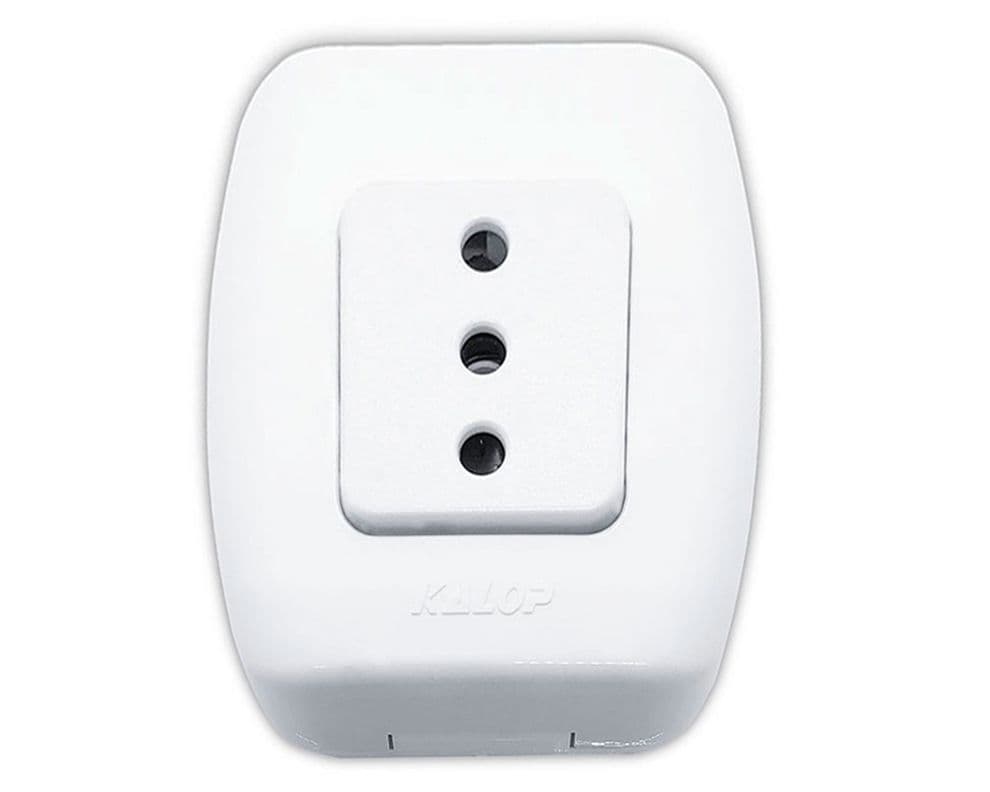 Toma corriente simple 10 a tekna blanco Kalop