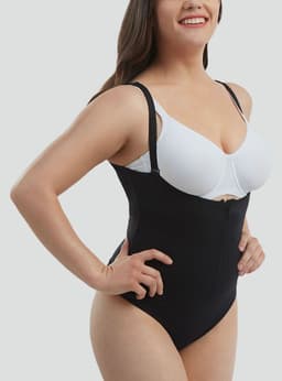 Modelador Flores Body Reductor de Microfibra 4122 Flores Negro P
