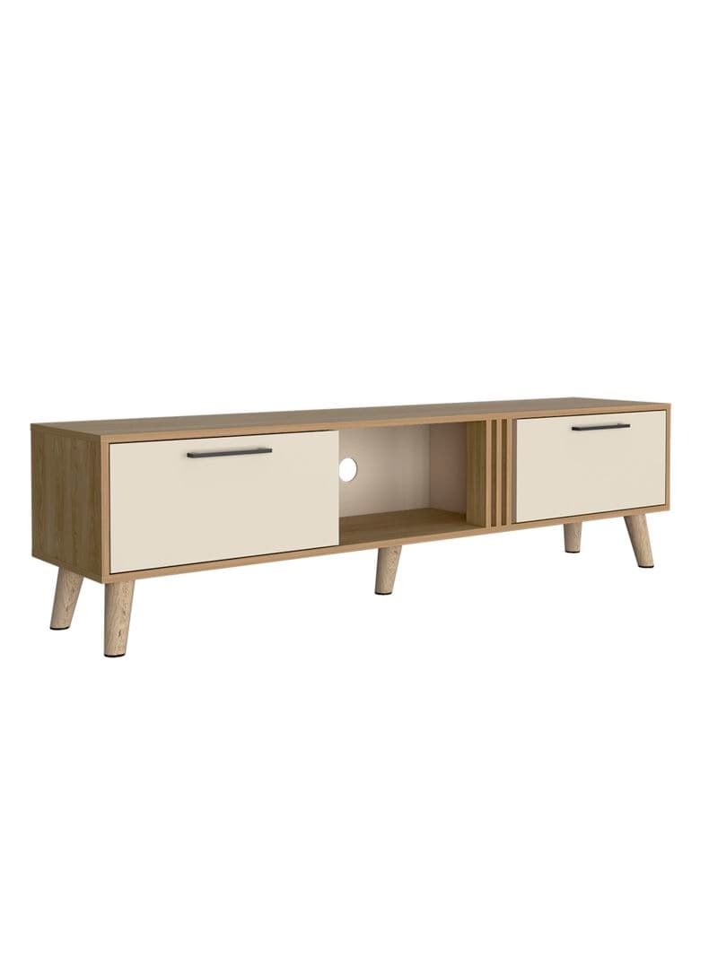 Rack TV 65" Vance 2 Puertas 160x43x35 cm Fresno y Capri