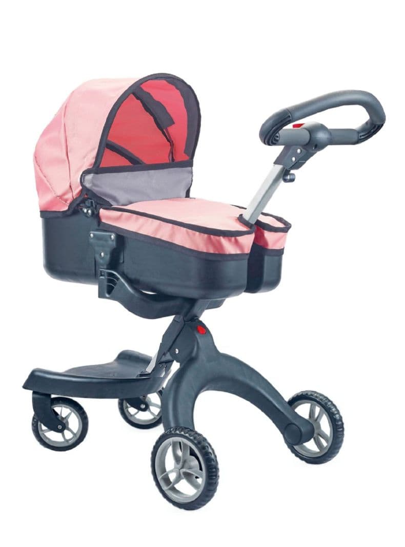 Coche de Muneca Cuna Luxury Rosado Negro