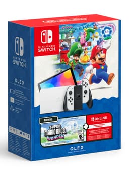 Consola Nintendo Switch Oled + Super Mario Bros Wonder + 3 meses NSO