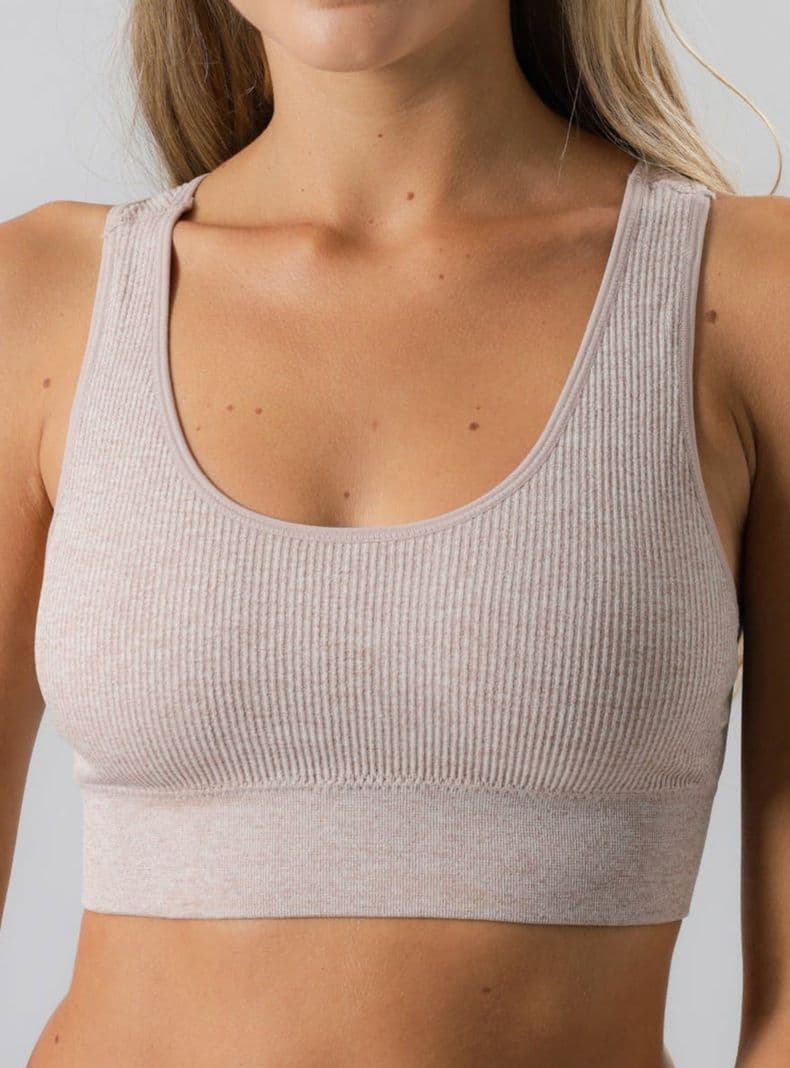 Peto Seamless Rib Espalda Sport Beige XL