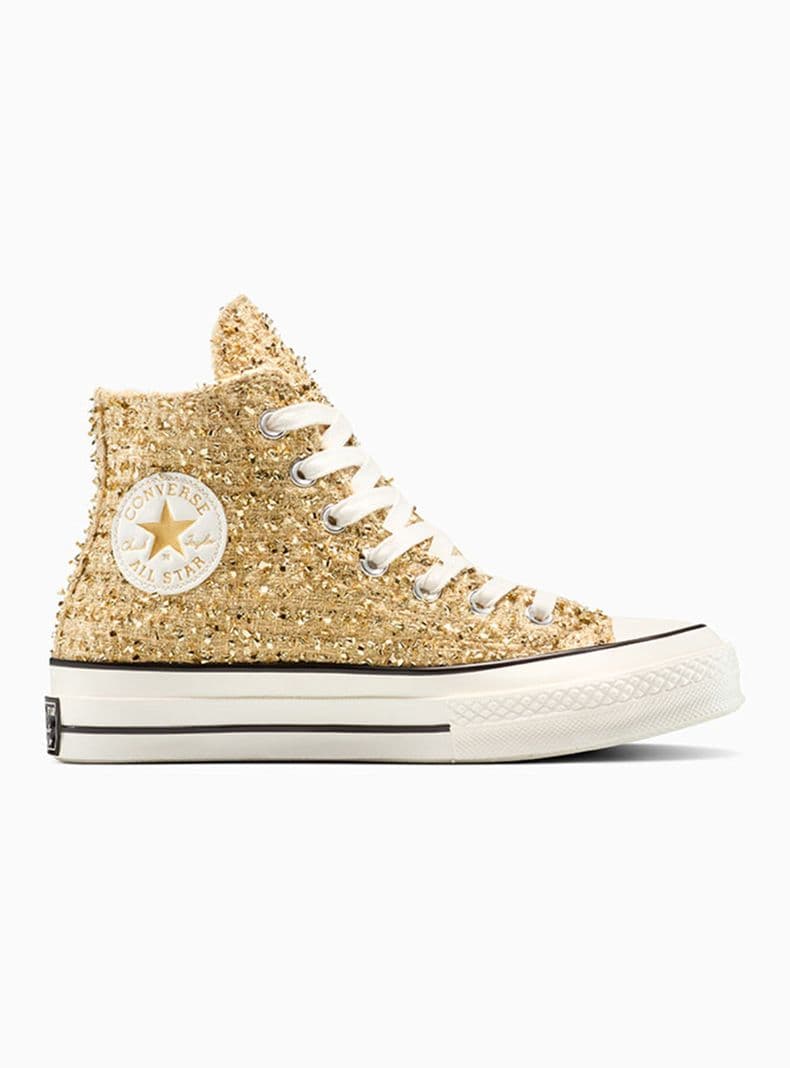 Zapatilla Urbana Metalizada Dorada Chuck 70 Mujer Amarillo 38