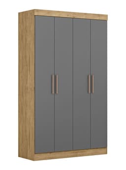 Closet Paris 4 Puertas 2 Cajones Gris