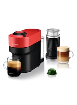 Cafetera Vertuo Pop Roja + Espumador de Leche Aeroccino 3