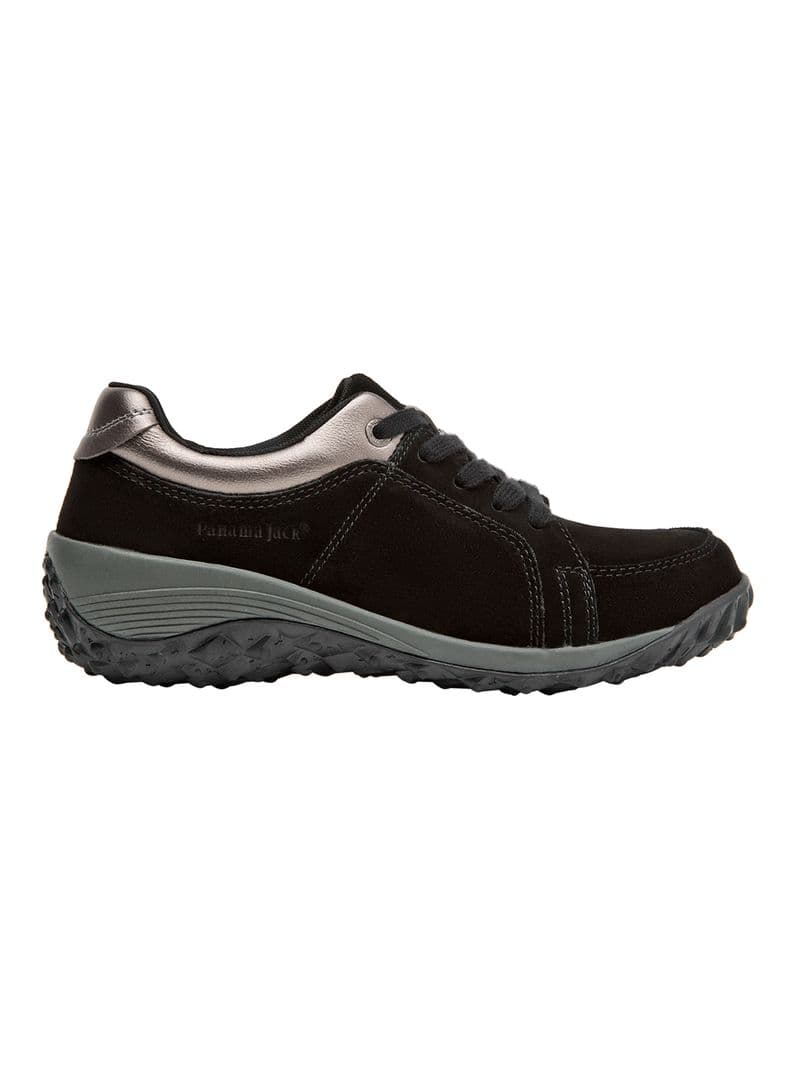 Zapato Casual Sport Cordon Cuero Mujer Negro 35