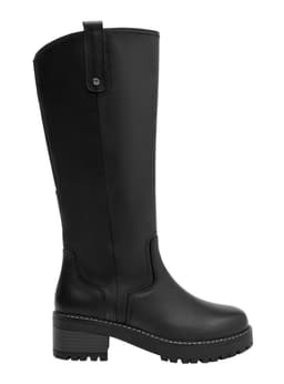 Bota Brm0205 Larga Lisa Cuero Mujer Negro 36