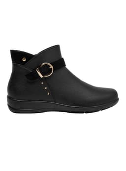 Botin Cana Baja Brm0315 Cuero Mujer Negro 38