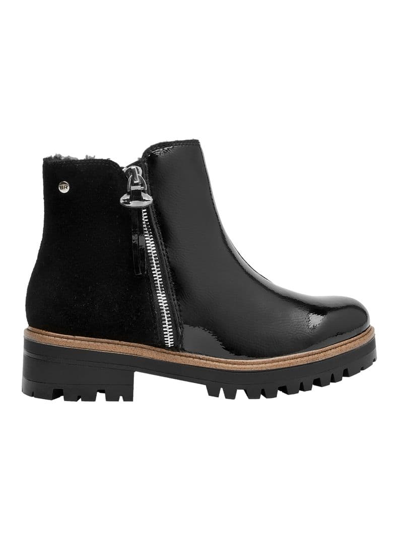 Botin Acharolado Brm0344 Mujer Negro 37