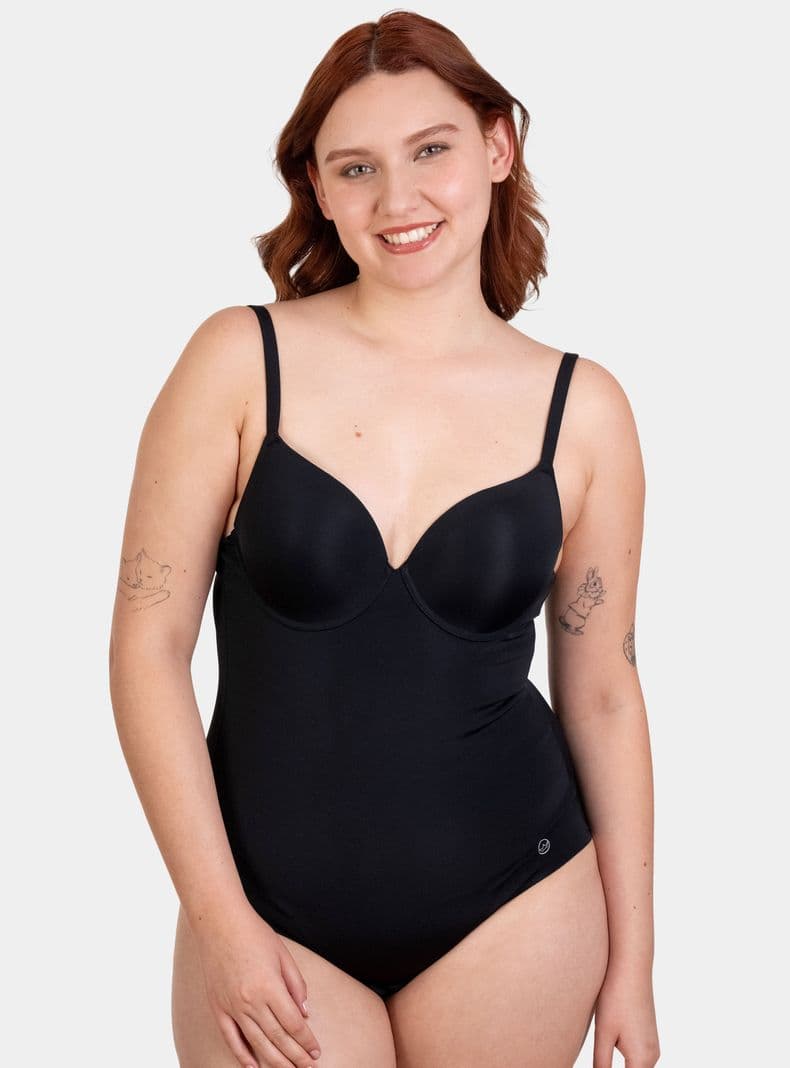 Body Microfibra con Arco y Padding 2910 Negro S
