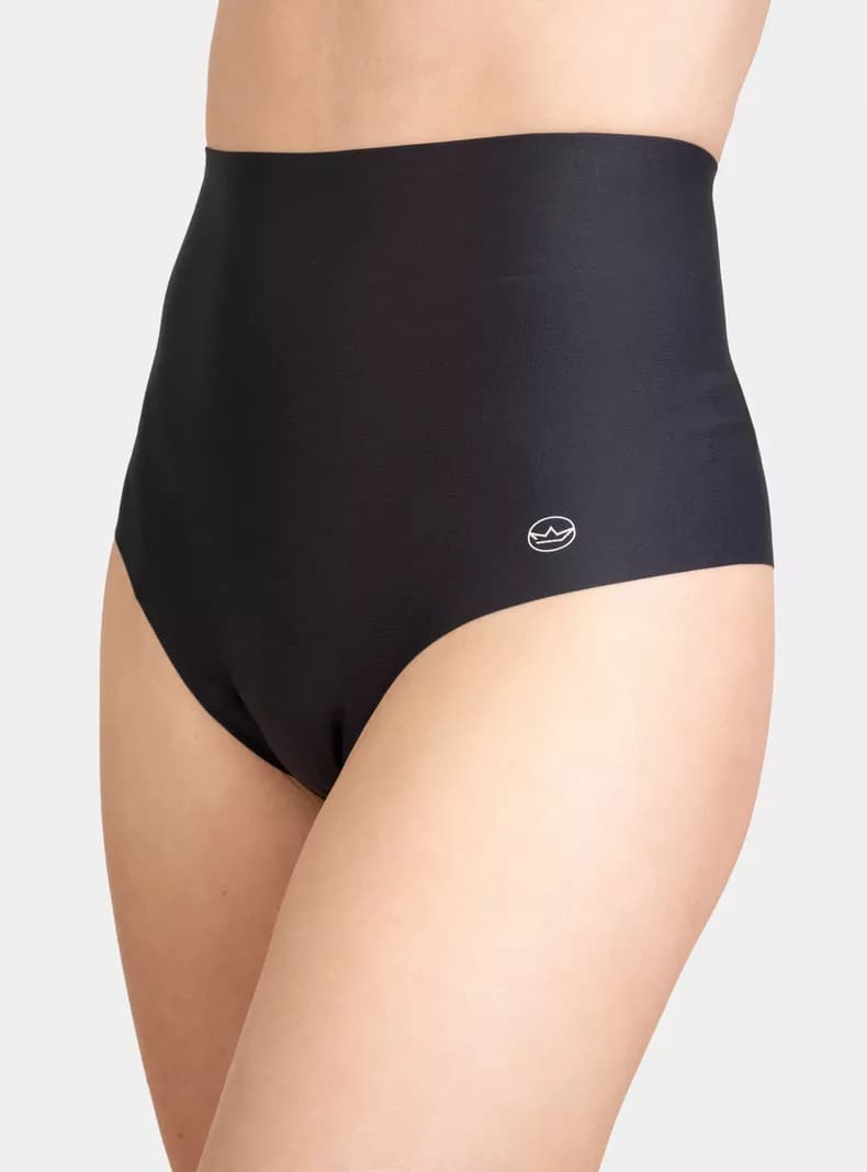 Culotte Microfibra Bondeado Control Abdomen Negro L