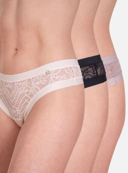 Pack 3 Colaless Encaje Borde Elastico Suave Beige L