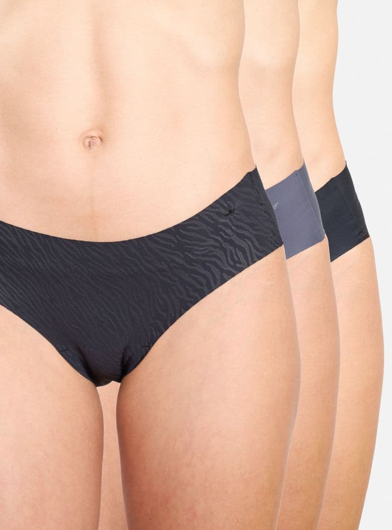 Pack 3 Pantaleta Microfibra Negro XL