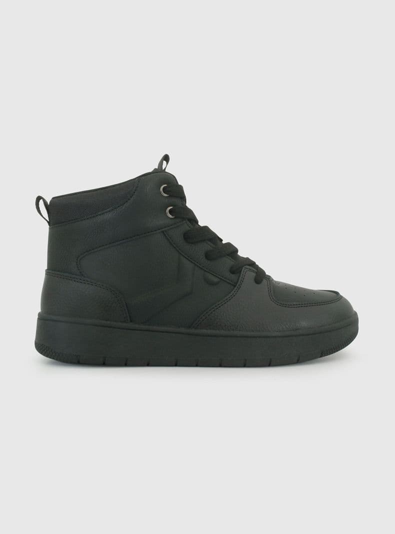 Zapatilla Escolar Basket con Cordones Nino T.34 a T.41 Negro