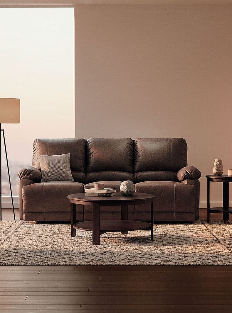 Sofa 3 Cuerpos Reclinable Bucarest Cafe