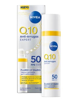 Crema Facial Fluido Antiarrugas uso Diario con Proteccion Solar FPS50 40 ml NIVEA Q10