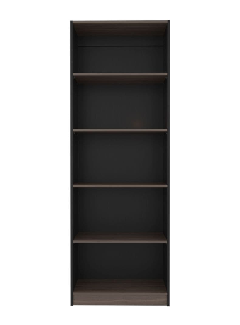 Estante 4 Repisas Home E3 180.6x62.8x29.9 cm Wengue y Milan Negro