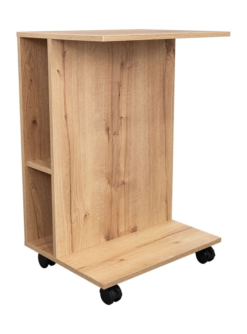 Escritorio Portable con Ruedas Luzzo 73x50.2x40.2 cm Duna Cafe Claro