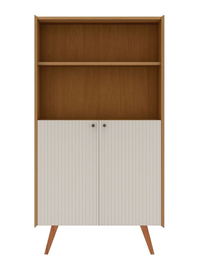 Estante Living 2 Puertas Cafe 80x157x36 cm
