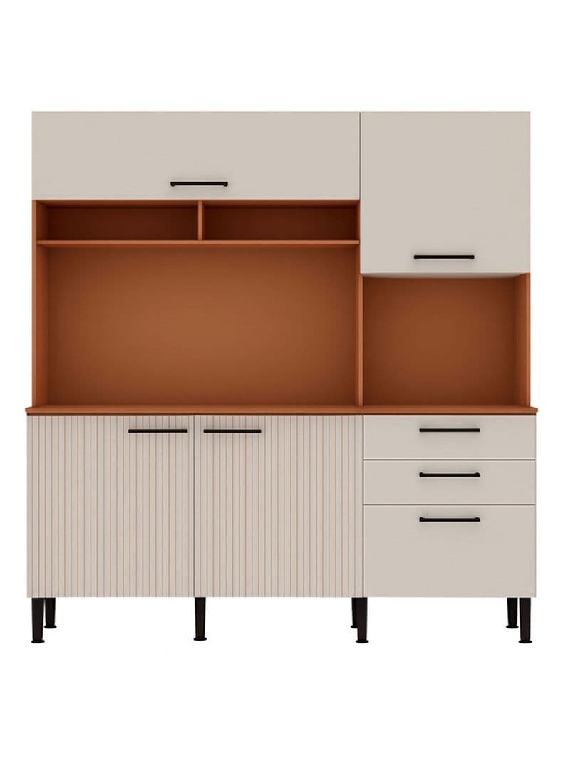 Kit de Cocina Fiori 4 Puertas 3 Cajones Beige